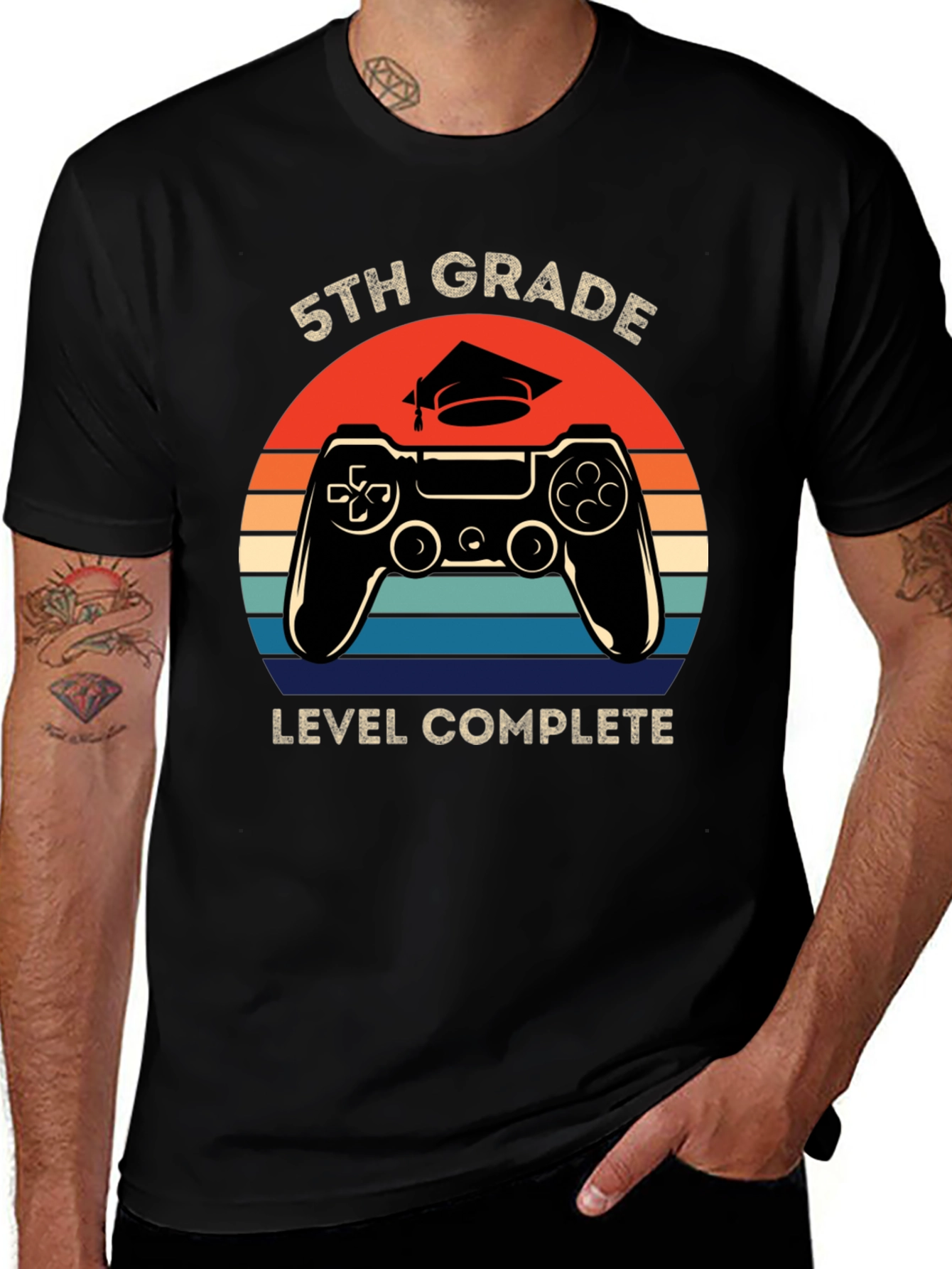 5th Grade Level Complete Gamer T-Shirt Graduation Gift