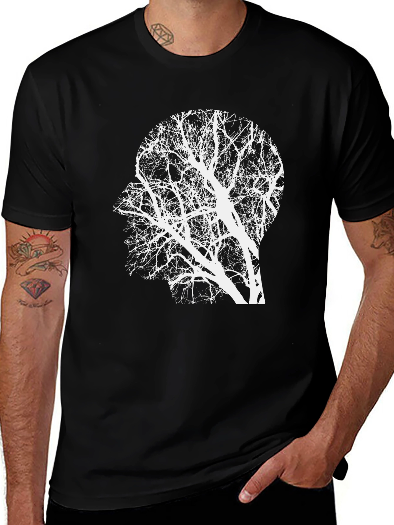Variant 21 of Mind Tree Graphic Tee - Unique Brain Tree Design