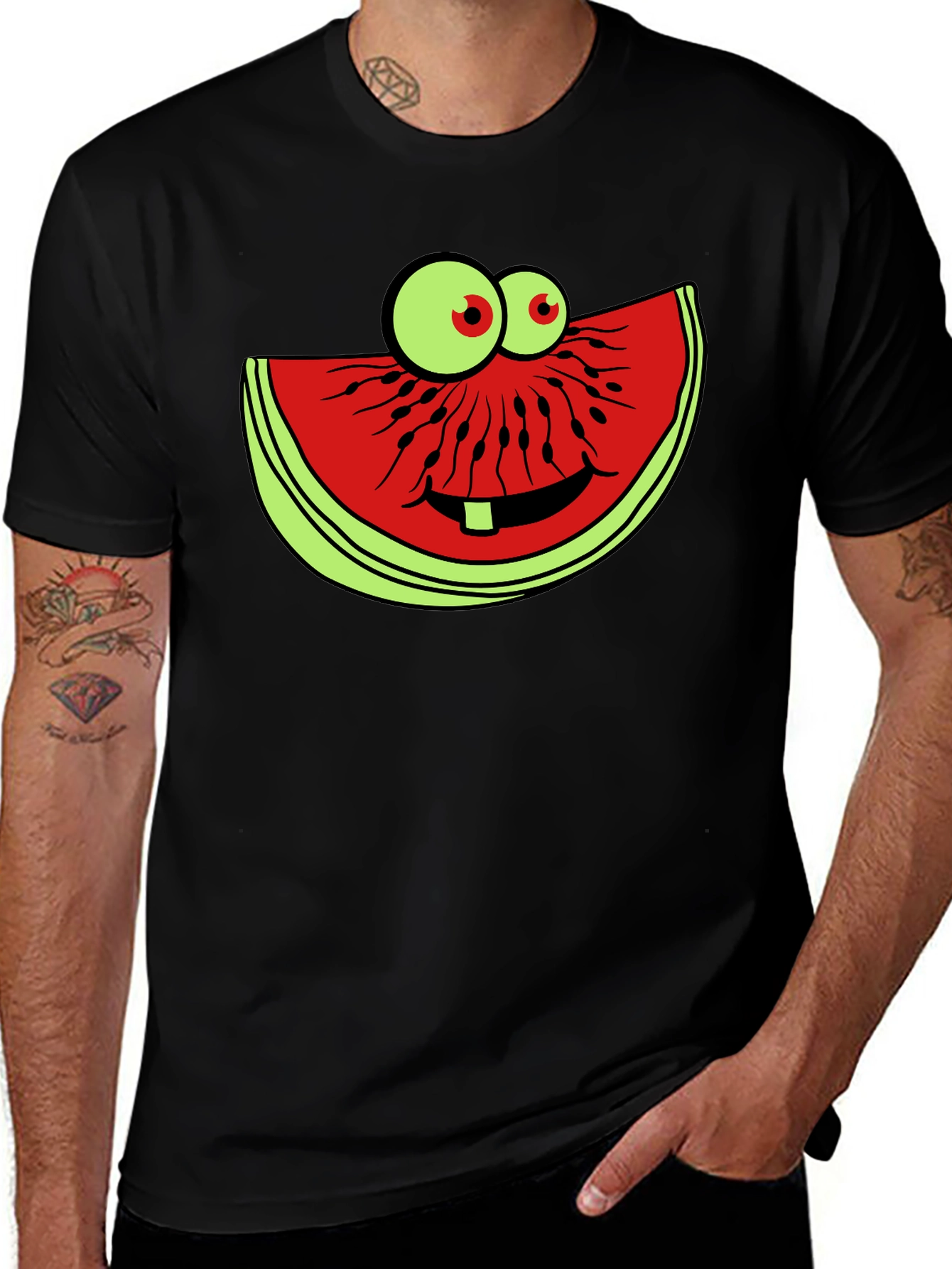 Funny Watermelon Slice Graphic T-Shirt