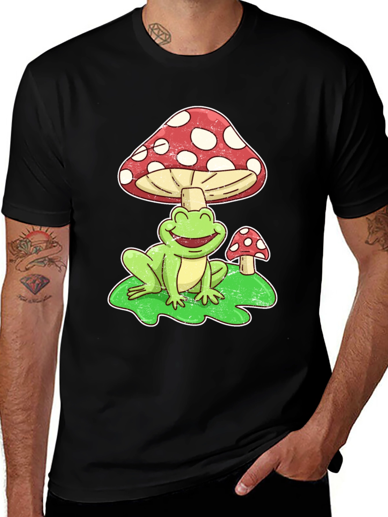 Variant 28 of Frog & Mushroom Graphic Tee