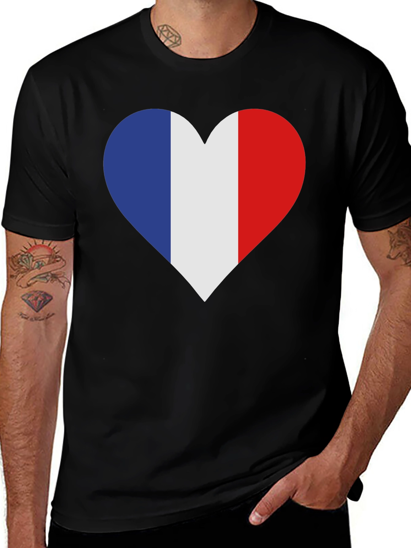 French Flag Heart T-Shirt