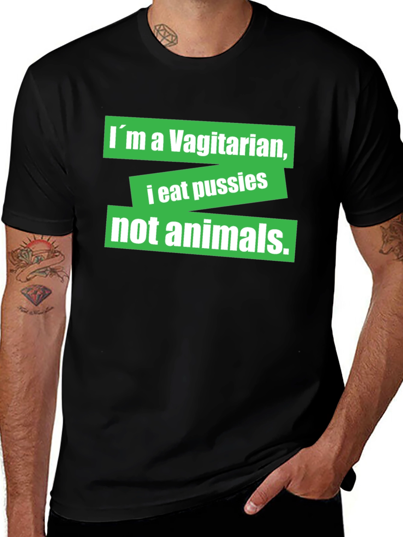 Variant 6 of Vagitarian Slogan Tee - Funny Adult Humor T-Shirt