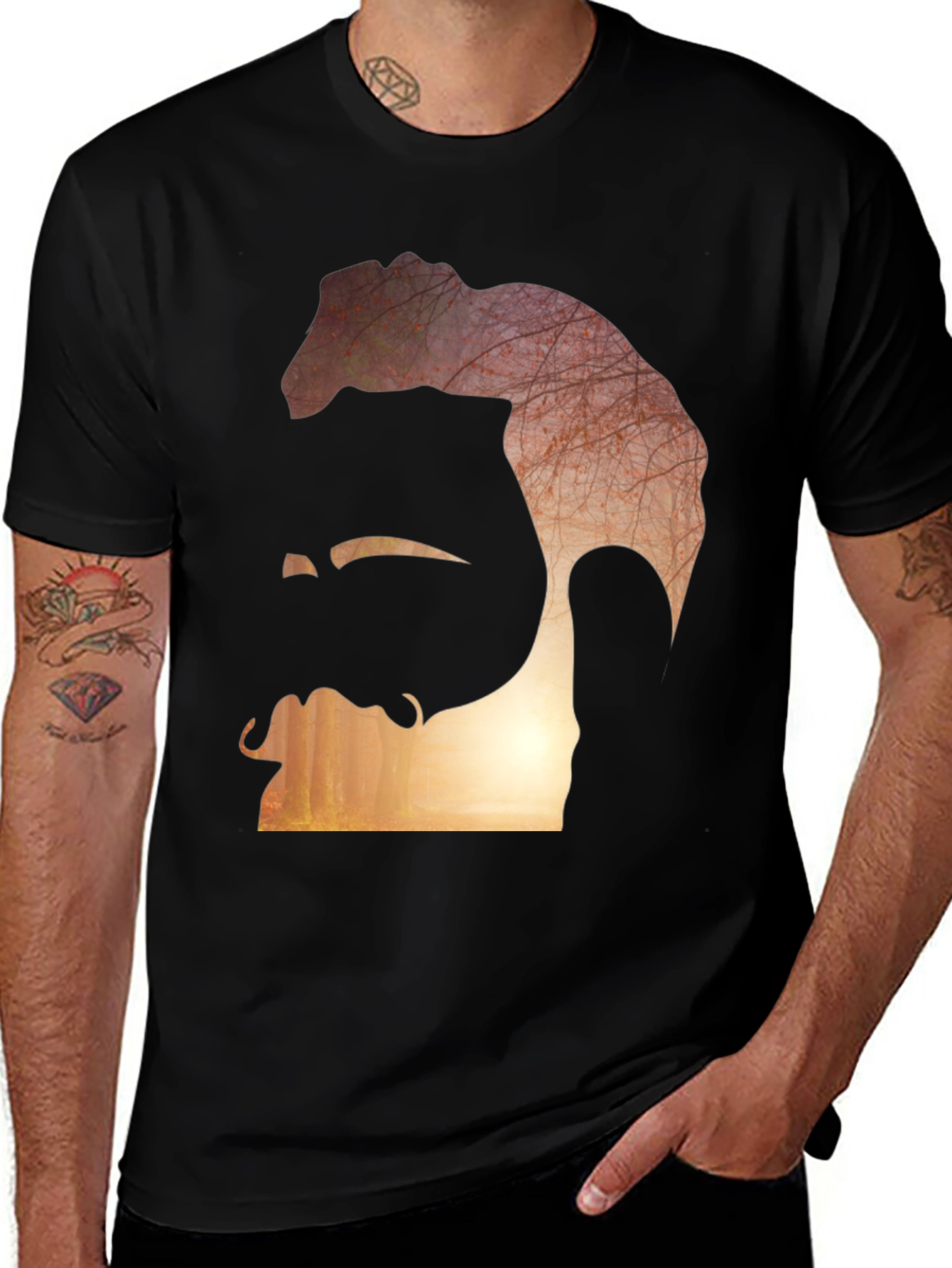 Variant 22 of Abstract Silhouette Graphic Tee