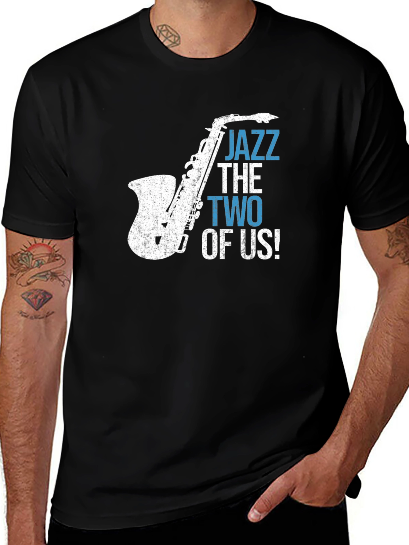 Variant 29 of Jazz Saxophone T-Shirt - The Two of Us!