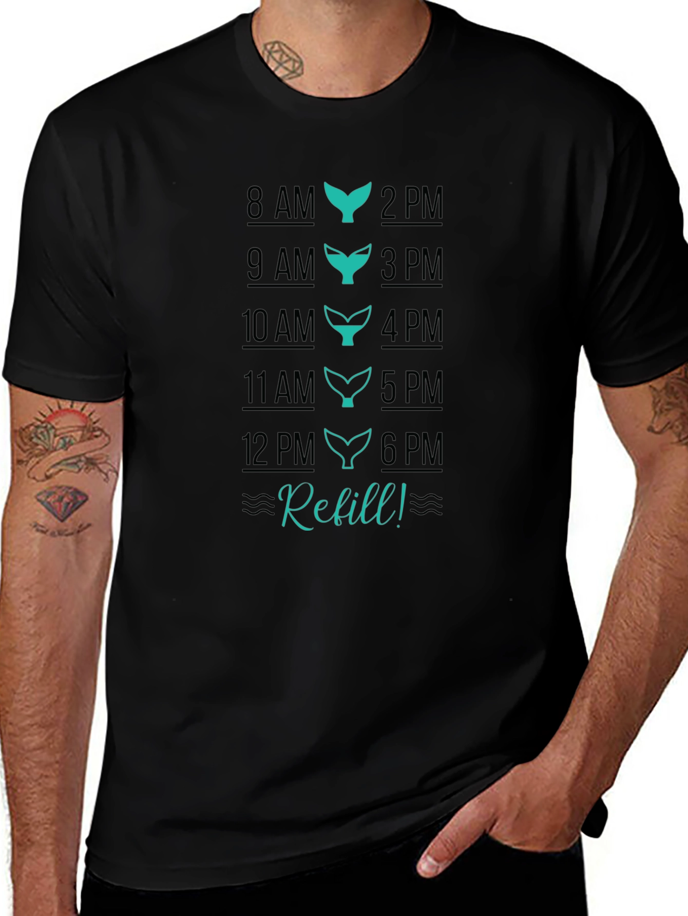 Refill Whale Tail Schedule T-Shirt
