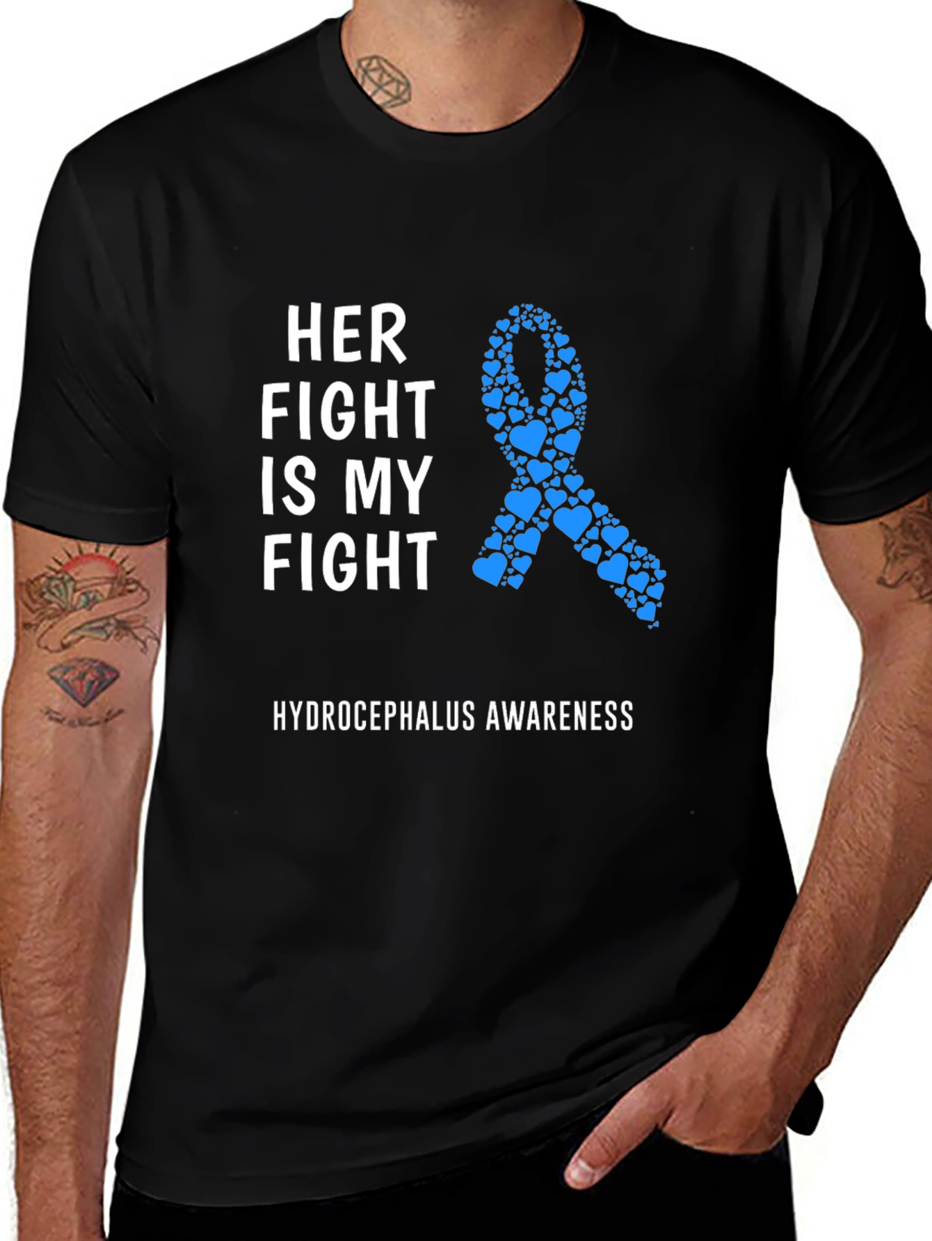 Hydrocephalus Awareness T-Shirt - Her Fight Is My Fight 