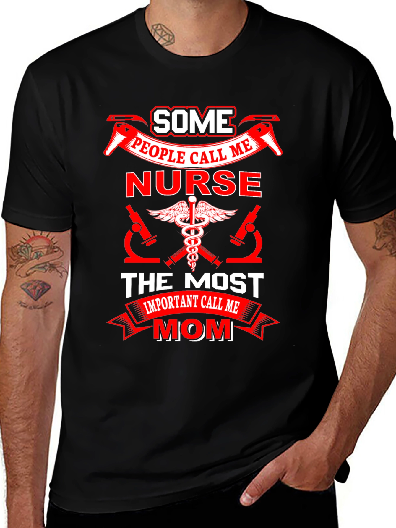 Variant 25 of Nurse Mom Graphic T-Shirt - Gift for Nurse Mothers