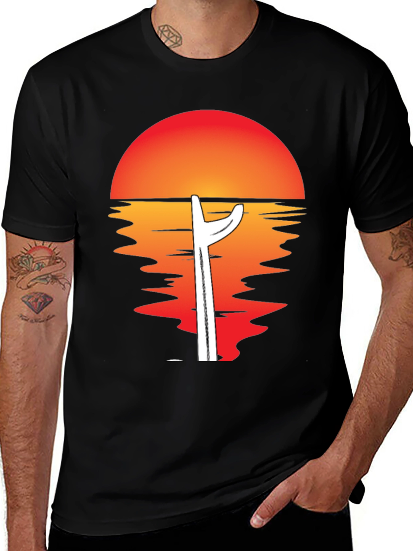 Variant 23 of Sunset Cactus Graphic Tee - Unique Desert Vibe