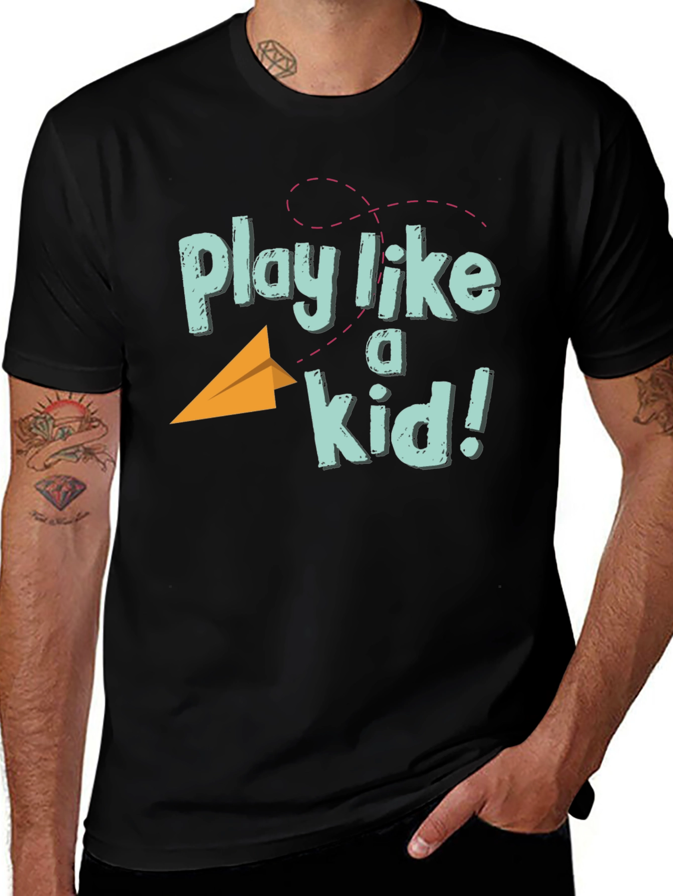Variant 14 of Play Like a Kid Black Graphic Tee