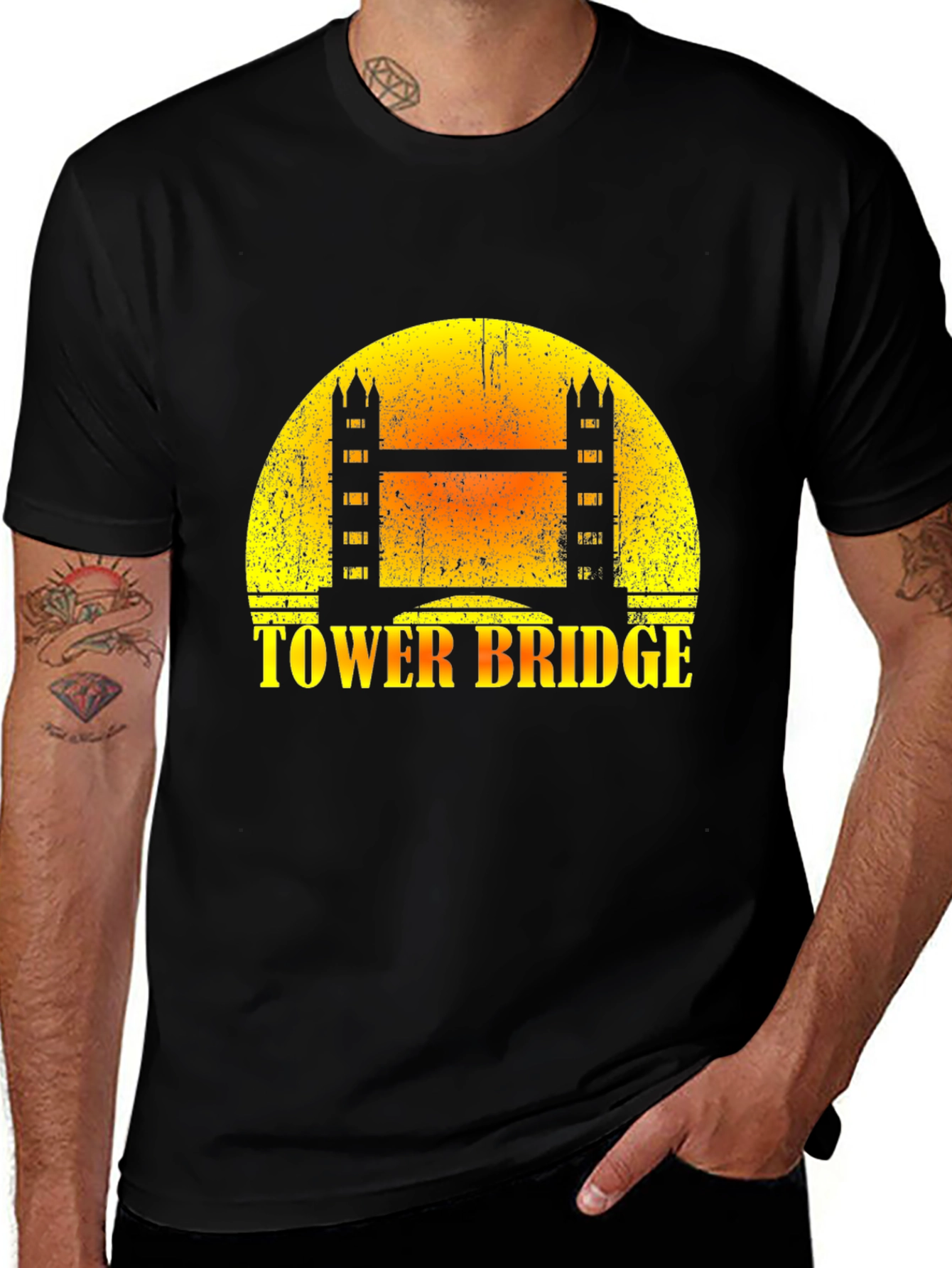 Tower Bridge Sunset Graphic T-Shirt