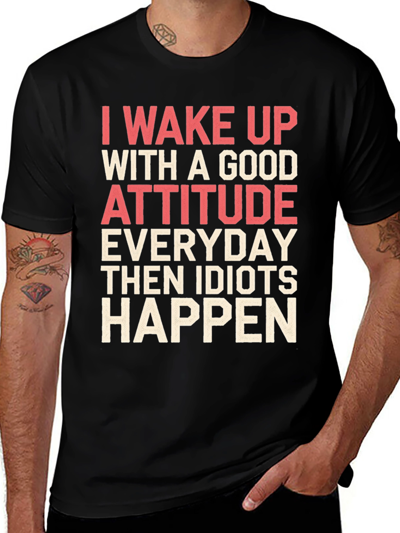 Variant 2 of Funny Attitude T-Shirt - I Wake Up With A Good Attitude