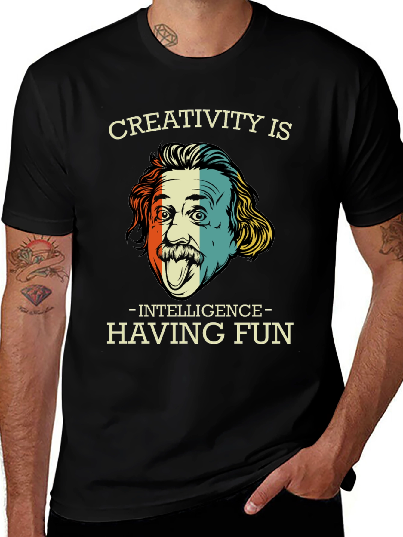 Variant 11 of Creativity is Intelligence Funny Graphic T-Shirt