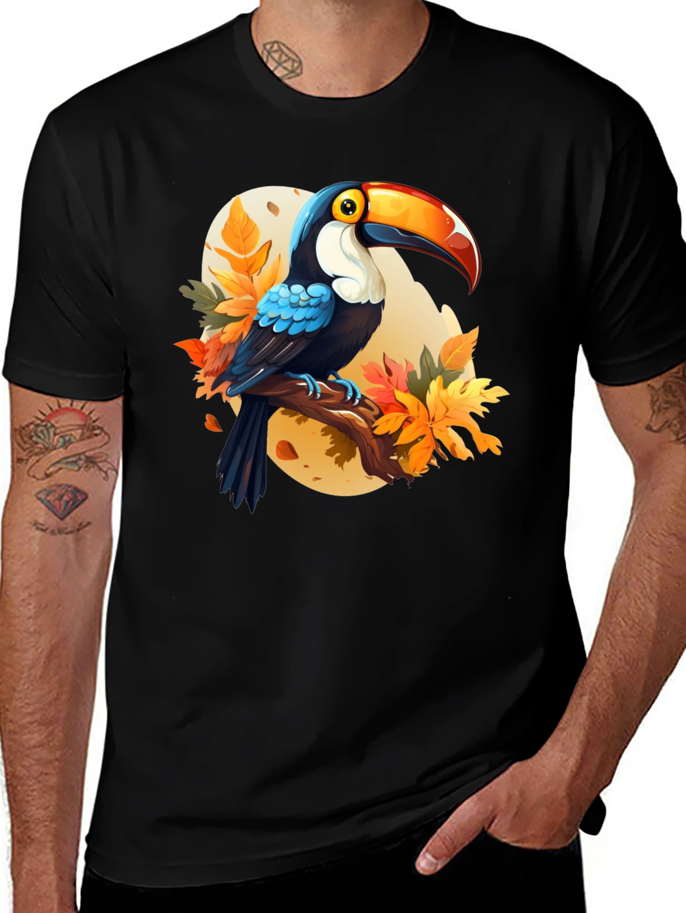 Variant 20 of Toucan Autumn T-Shirt - Tropical Bird Fall Apparel