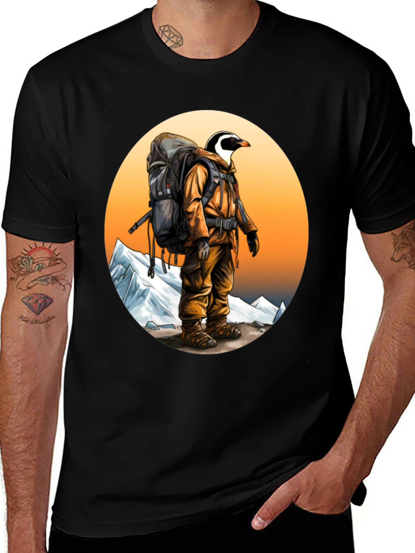 Variant 4 of Penguin Hiker Graphic T-Shirt