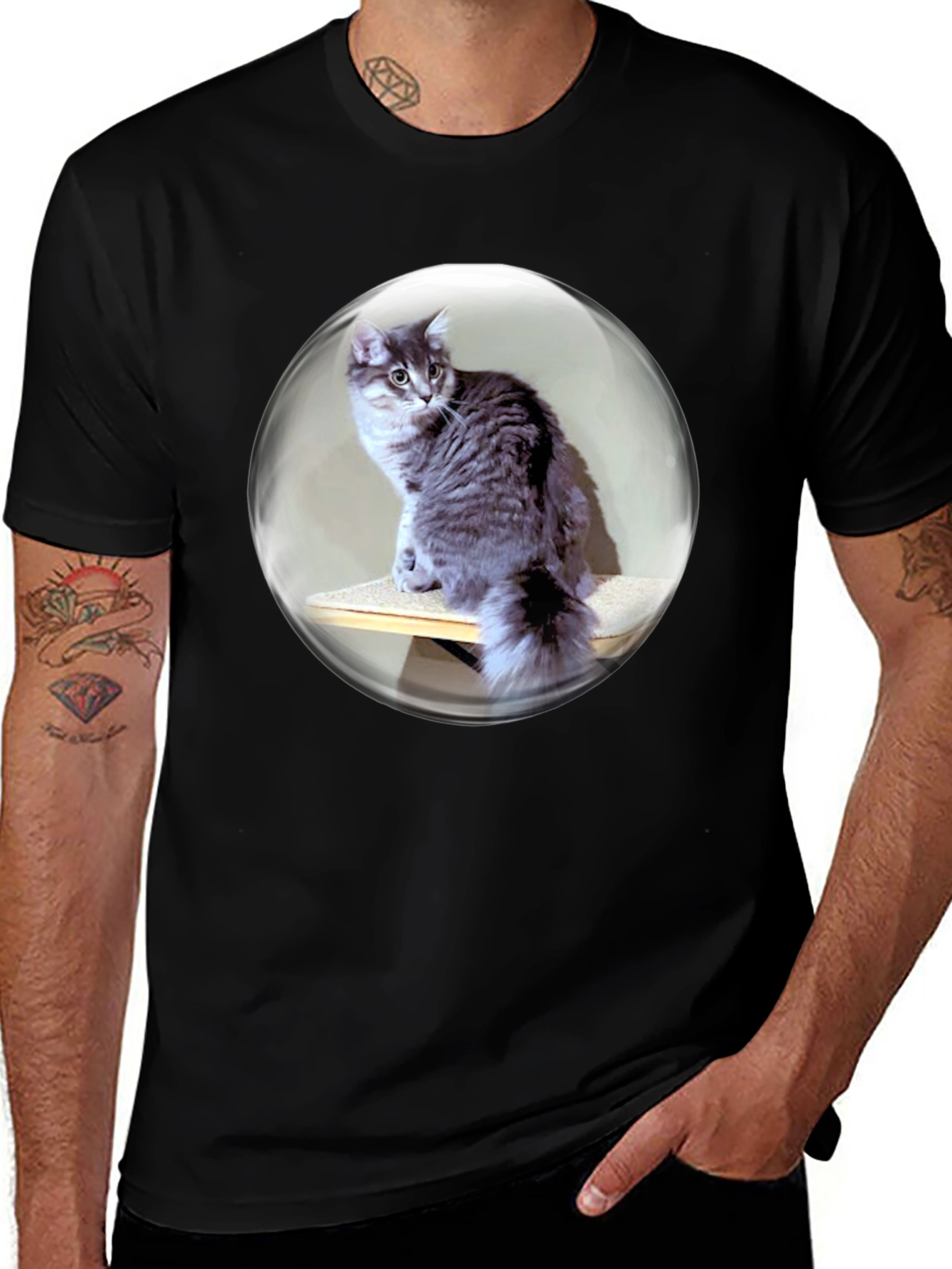 Variant 21 of Cat in a Bubble Graphic Tee