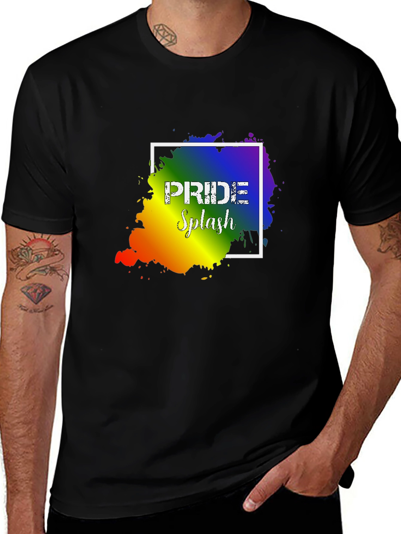 Pride Splash Graphic T-Shirt - Unisex Black Tee