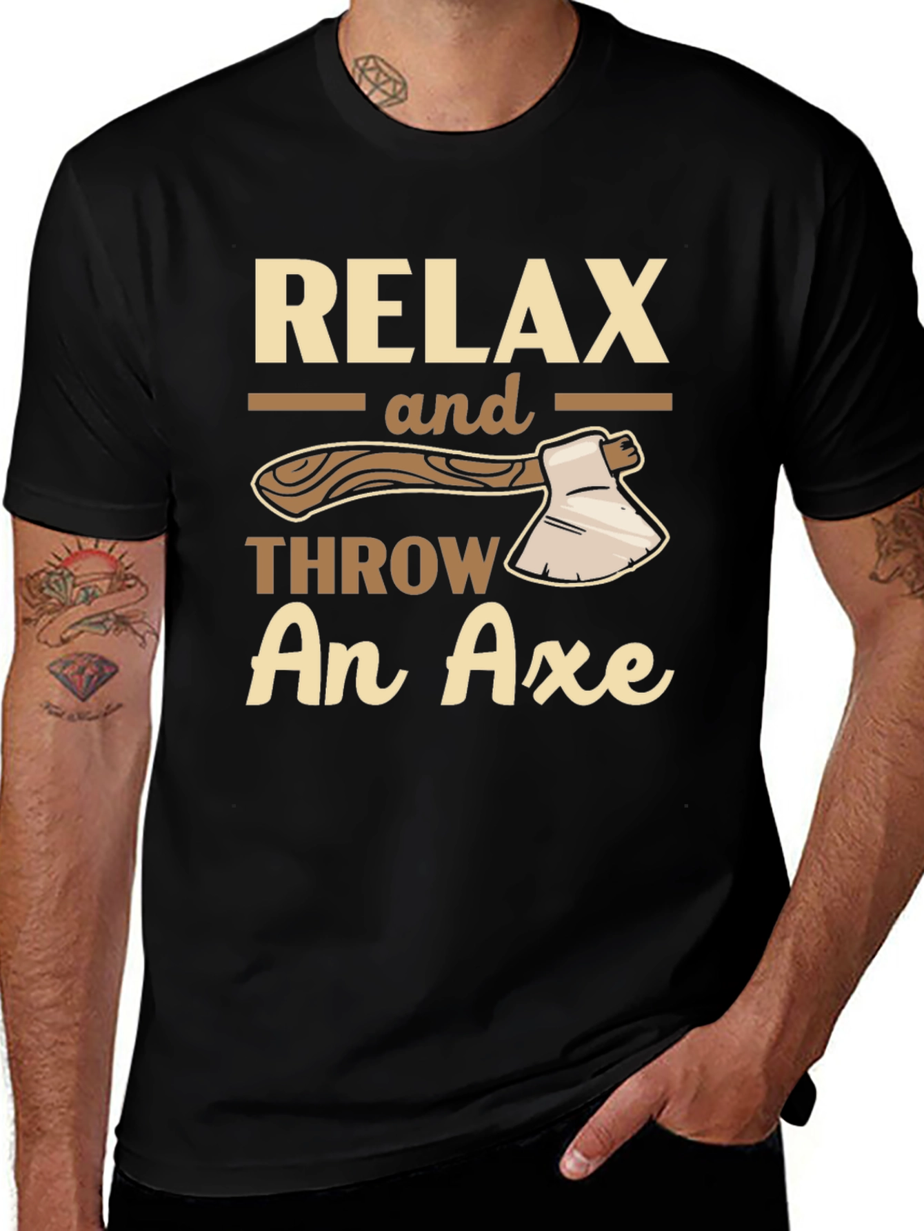 Variant 20 of Relax and Throw An Axe Graphic T-Shirt