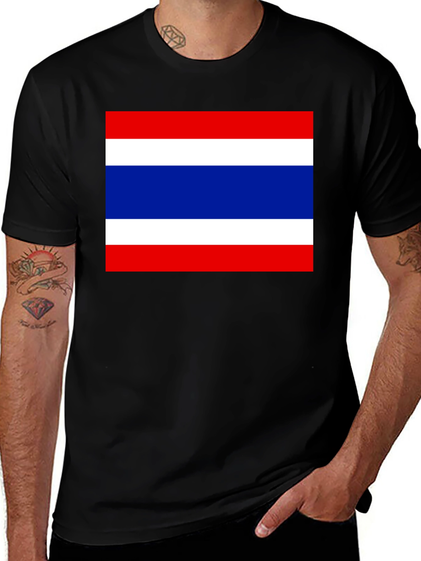 Variant 6 of Thailand Flag T-Shirt - National Pride Tee