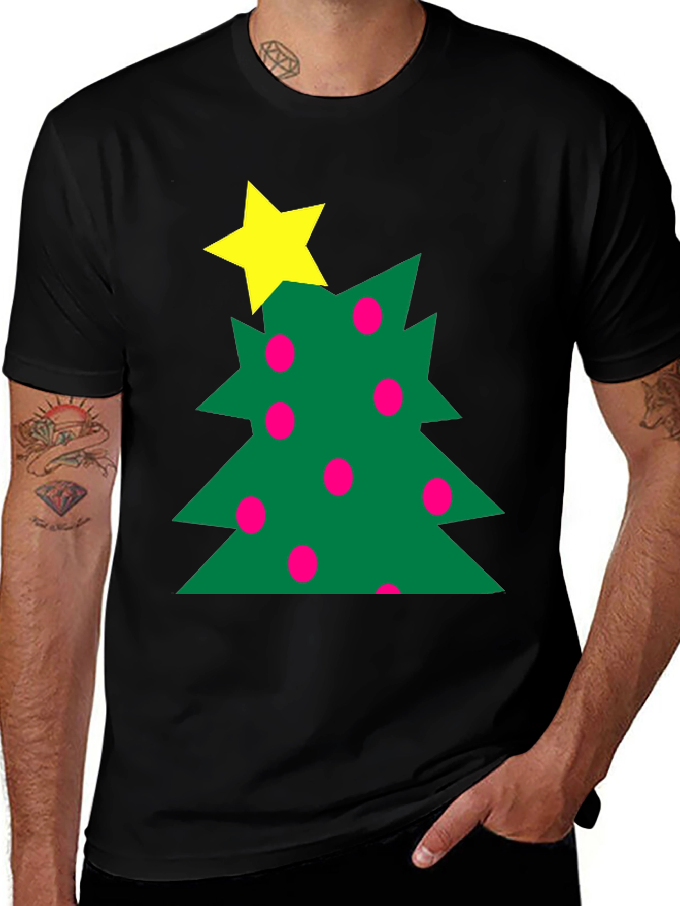 Festive Christmas Tree Graphic Tee - Holiday Style