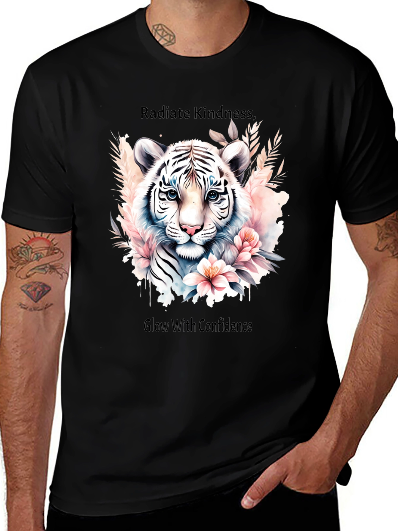 Variant 16 of Radiate Kindness Tiger Graphic Tee