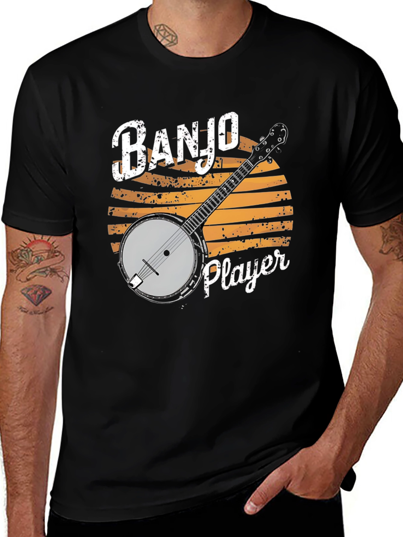 Variant 20 of Banjo Player Graphic T-Shirt - Music Lover Tee