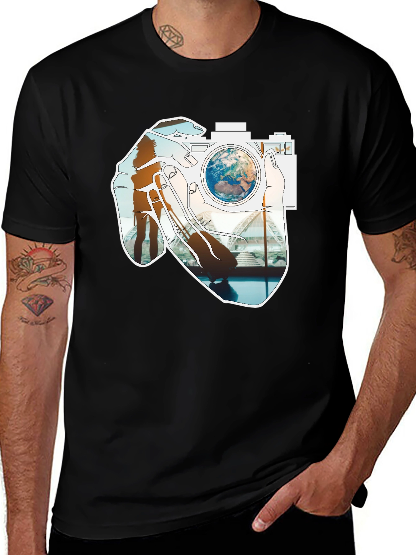 Variant 12 of Earth Camera Graphic Tee