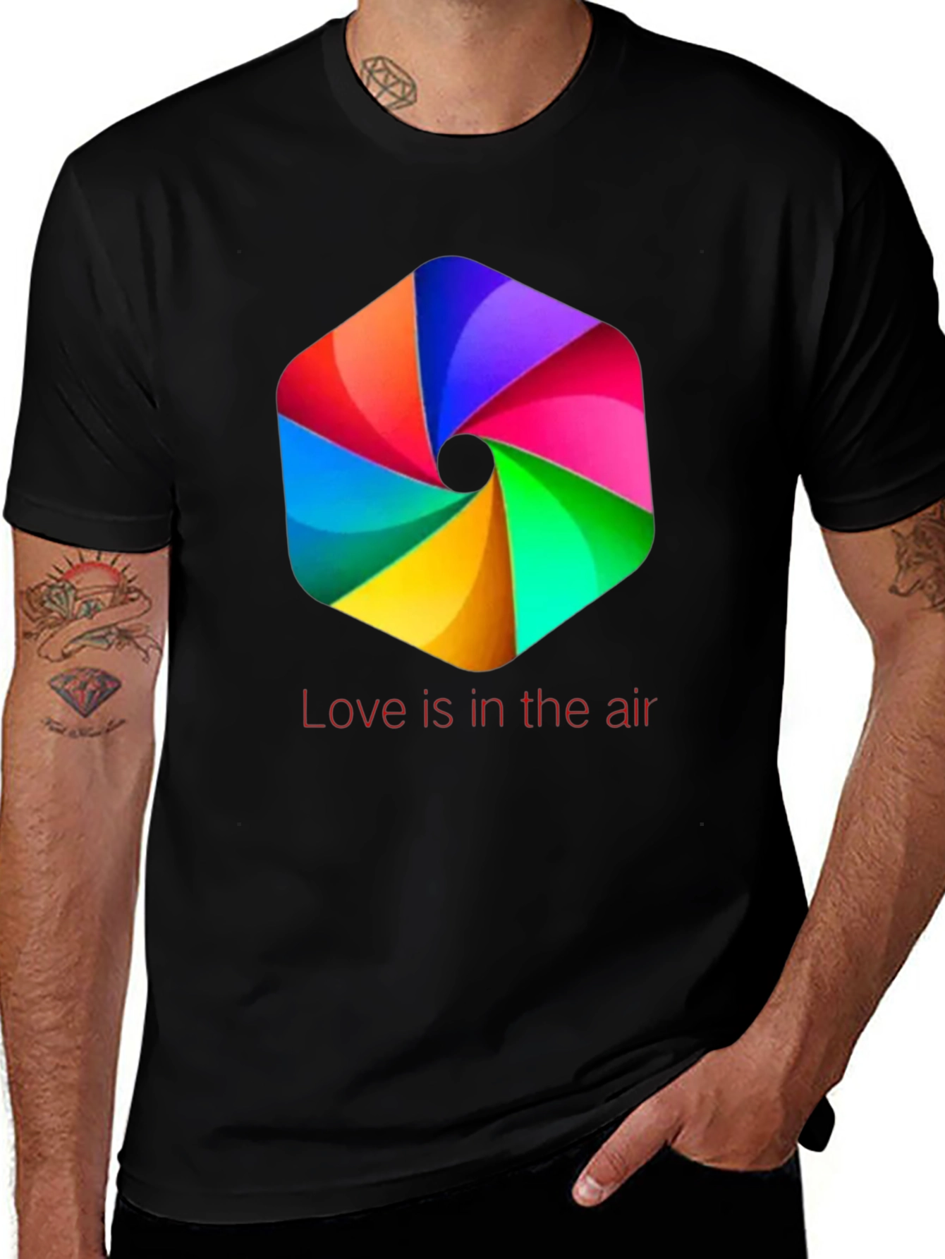 Variant 5 of Love is in the Air Rainbow Graphic Tee