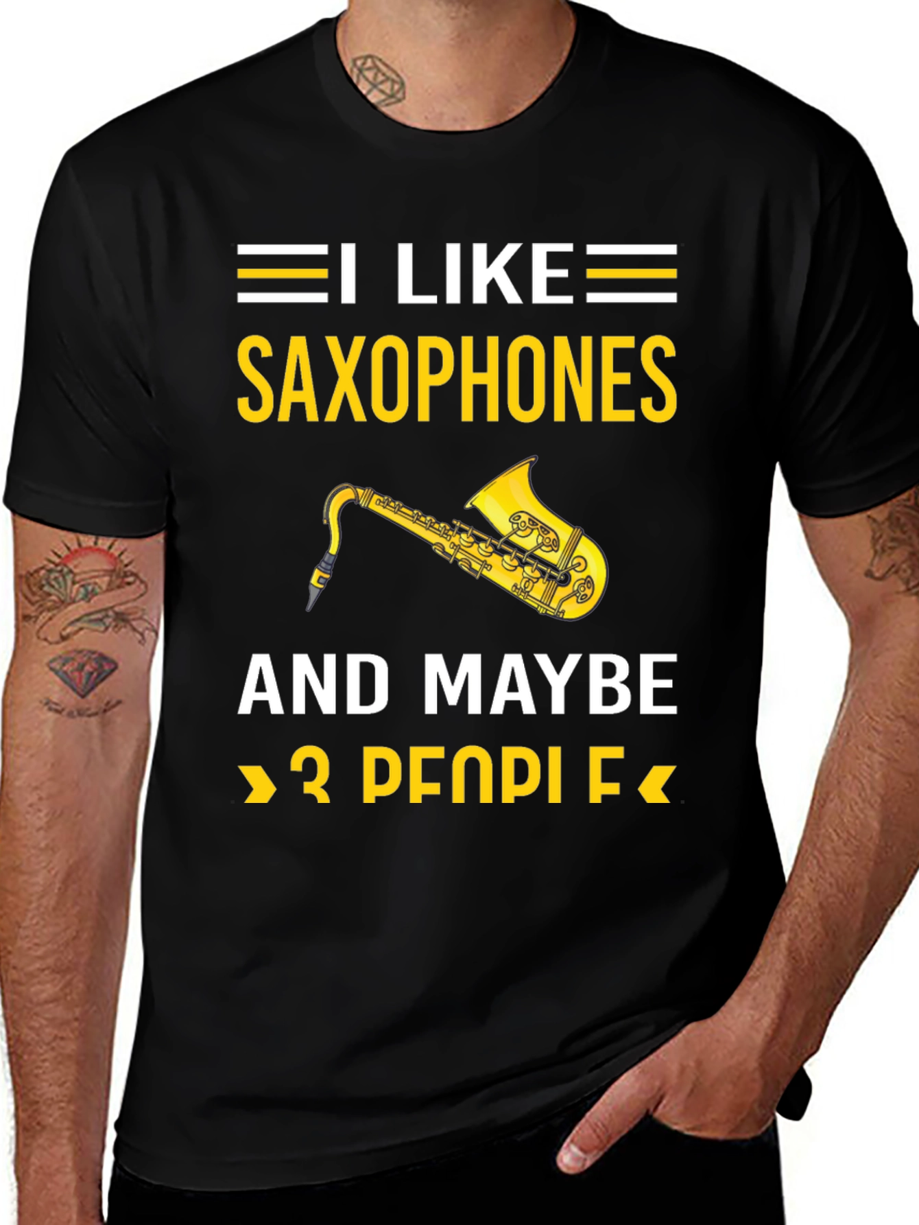 Variant 17 of I Like Saxophones T-Shirt - Musician Humor Tee