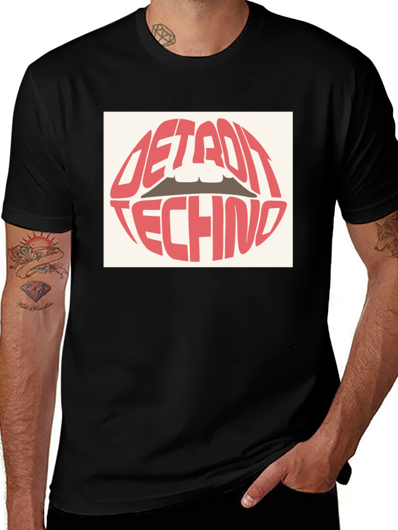 Variant 21 of Detroit Techno Graphic Tee - Retro Style