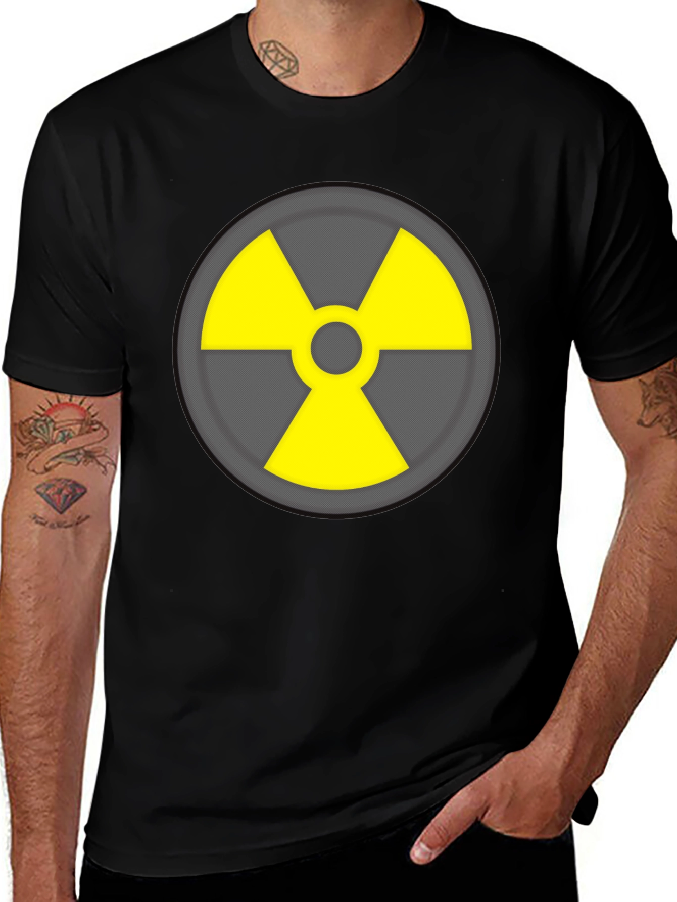 Variant 13 of Radioactive Symbol T-Shirt - Black Cotton Blend