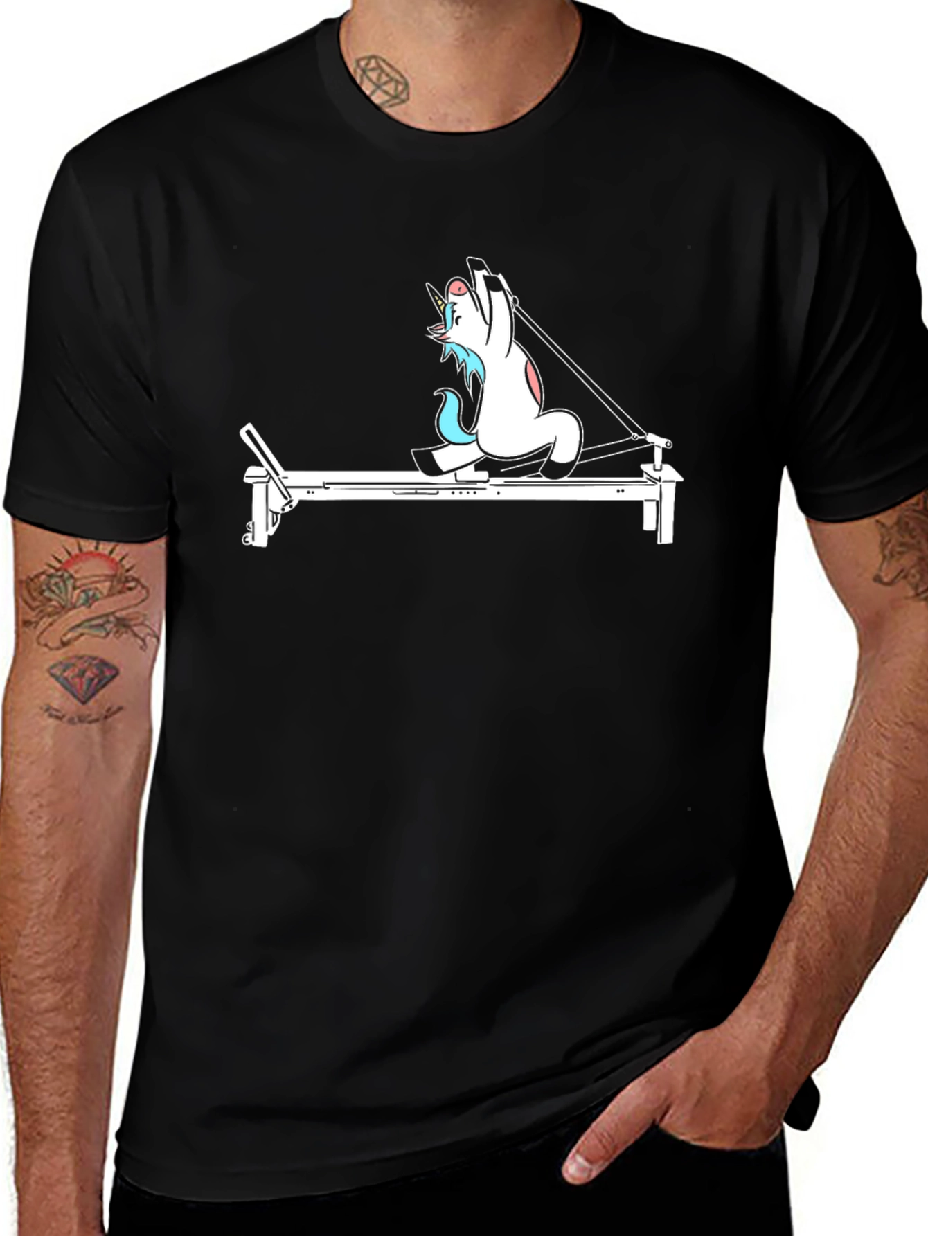 Variant 5 of Pilates Unicorn T-Shirt - Funny Workout Tee