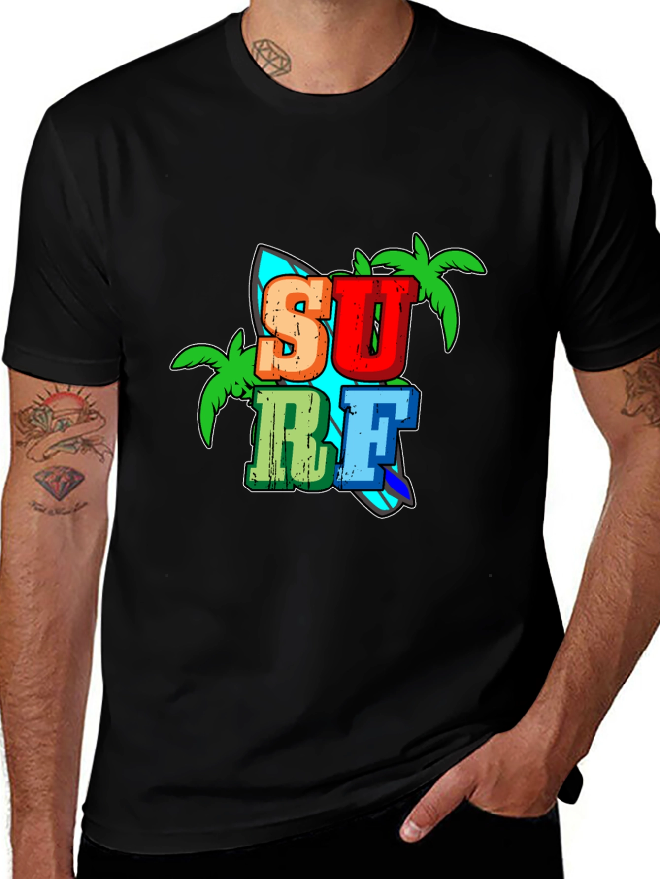 Variant 7 of Surf T-Shirt - Cool Graphic Tee for Summer