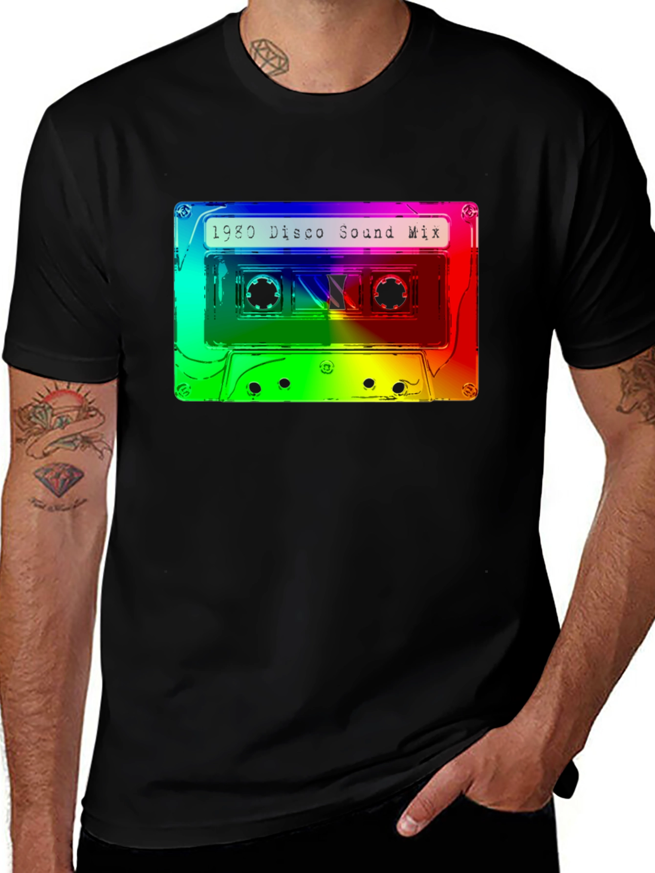 Variant 10 of Retro 1980 Disco Sound Mix Graphic T-Shirt
