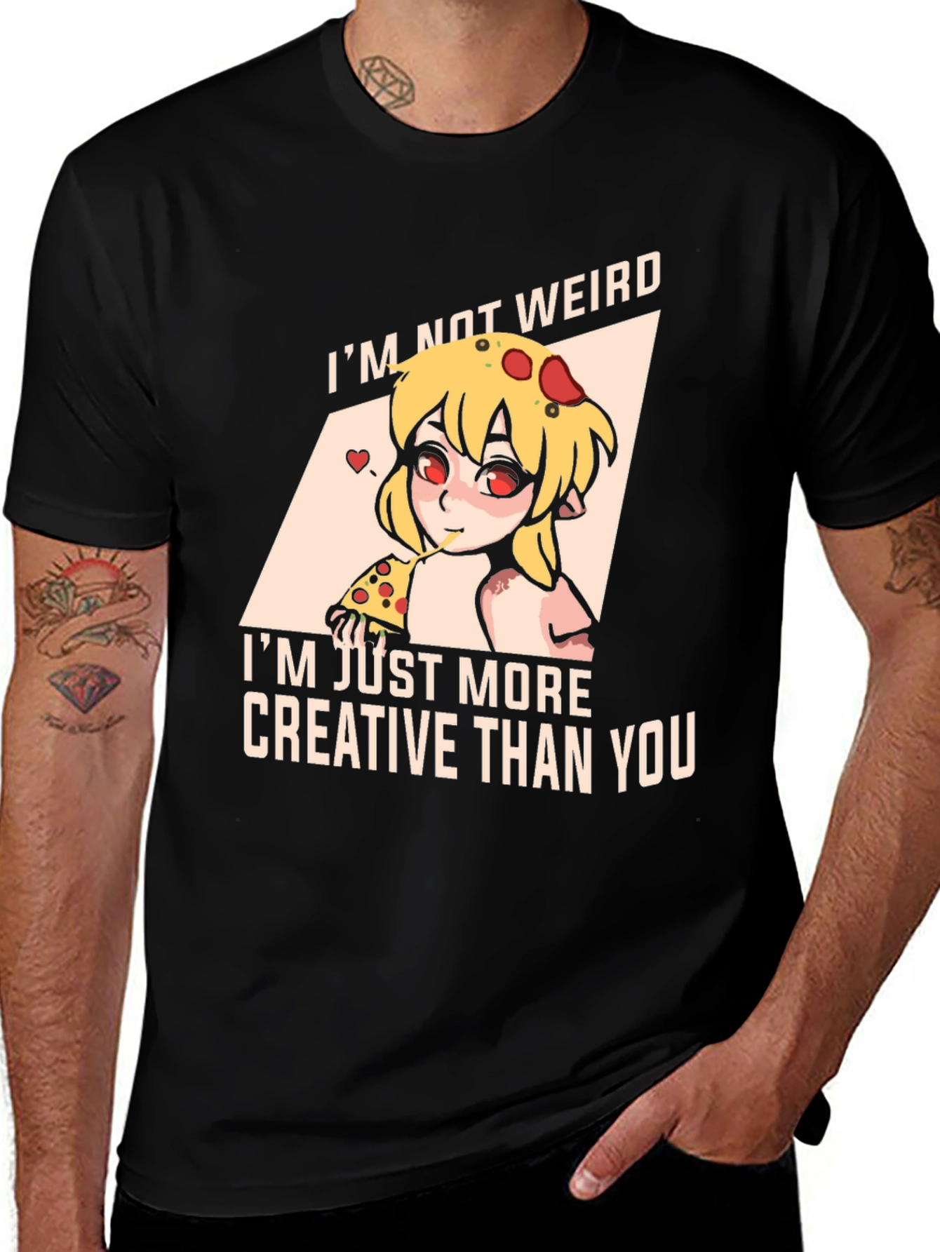 Variant 26 of Creative Weirdo Pizza Lover Tee
