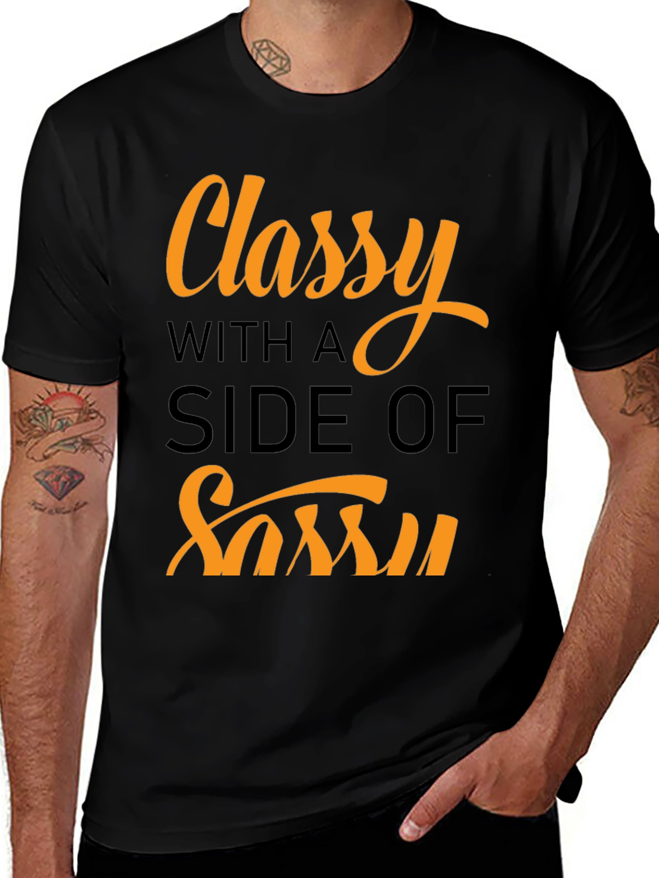 Variant 11 of Classy With a Side of Sassy Black T-Shirt