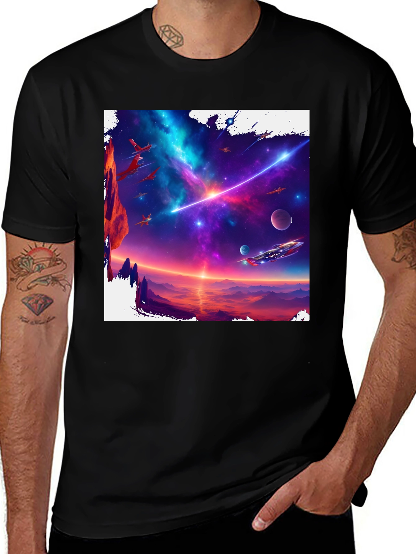 Variant 7 of Space Galaxy Graphic T-Shirt