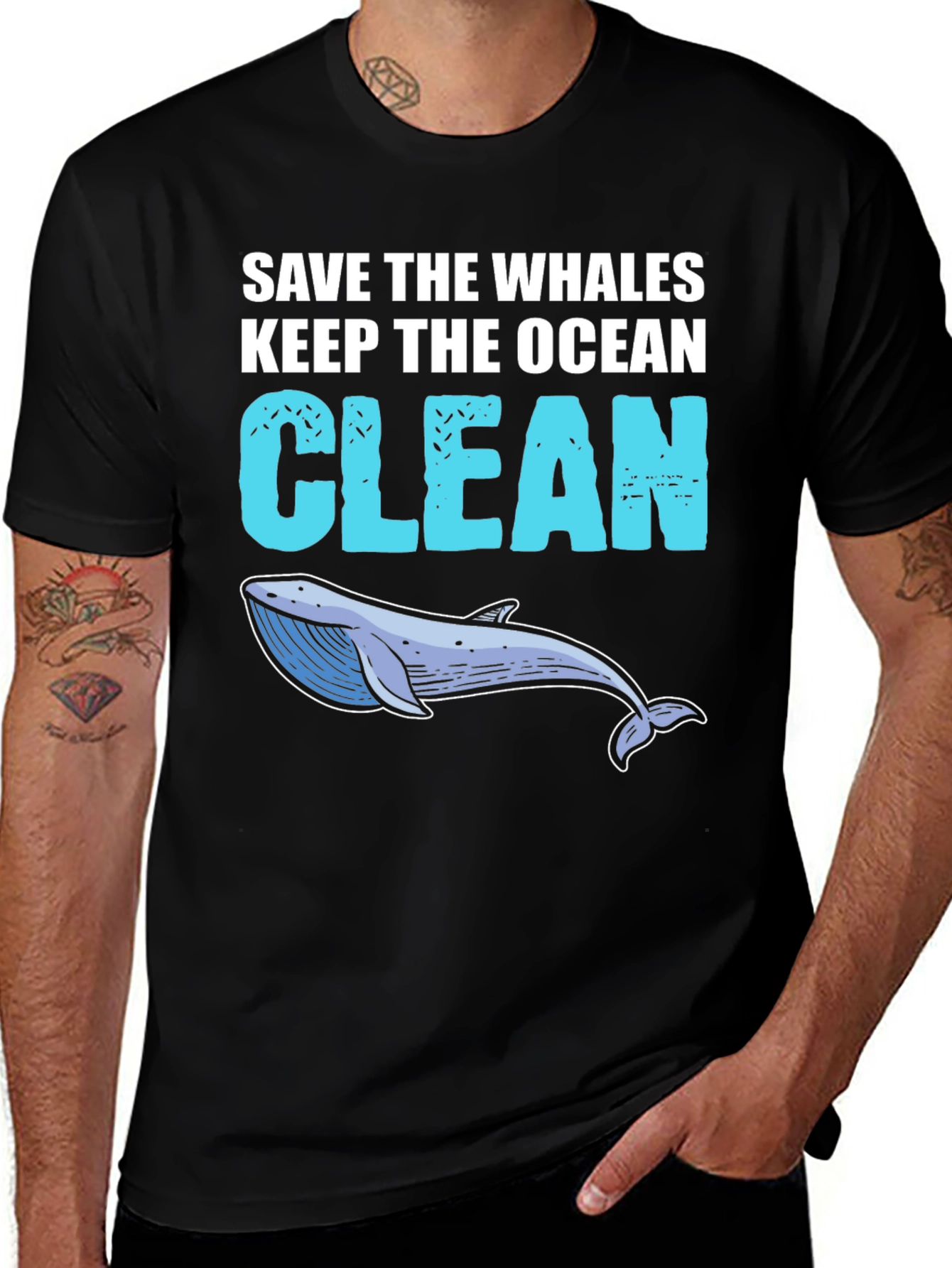 Save the Whales T-Shirt Keep Ocean Clean
