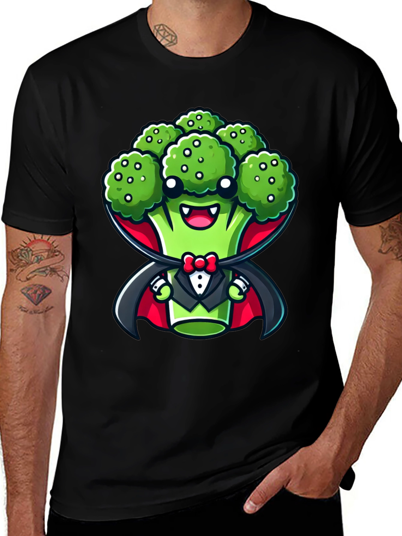 Broccoli Vampire T-Shirt - Funny Halloween Costume
