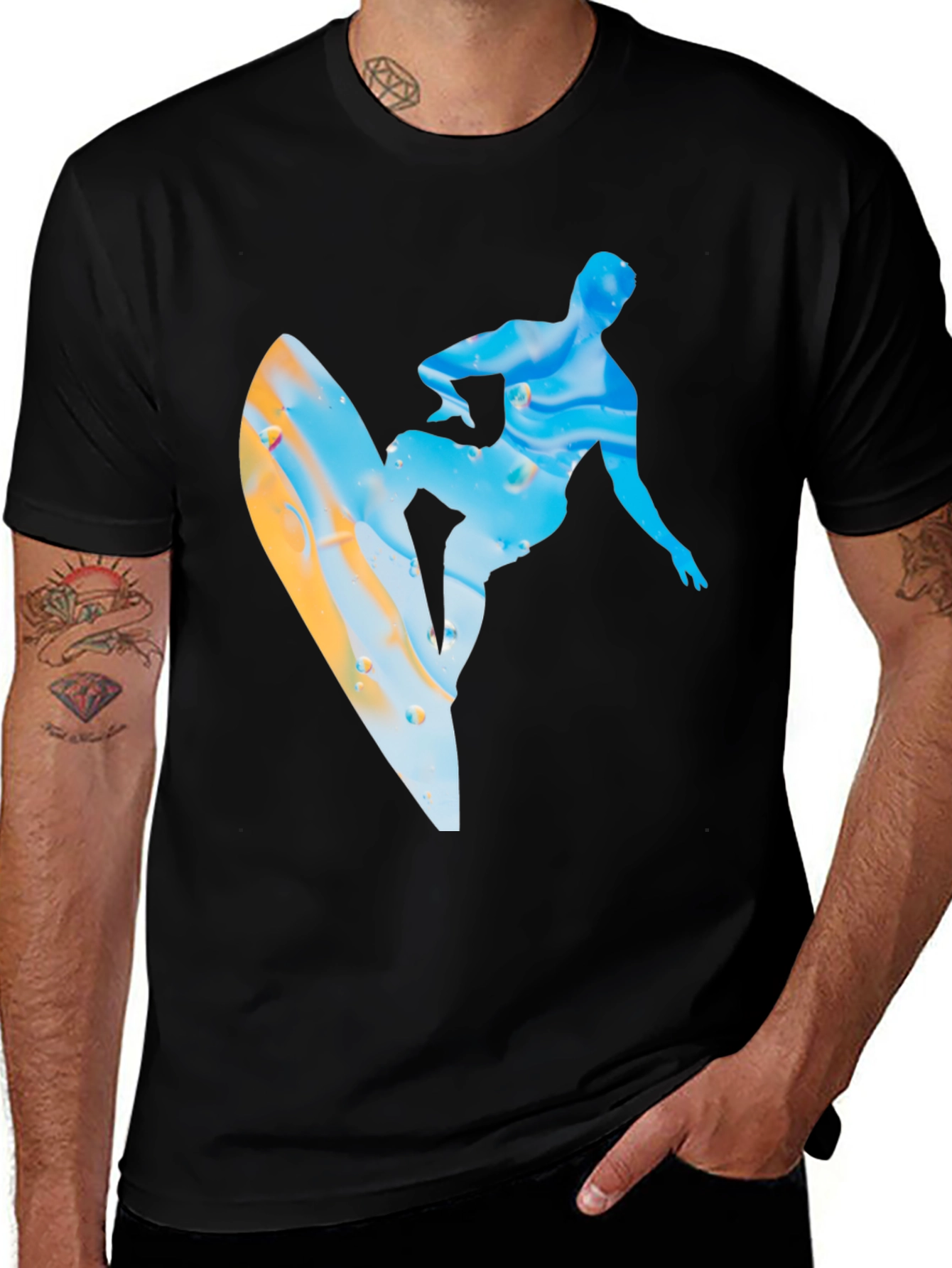 Surfer Graphic Tee - Cool Wave Design