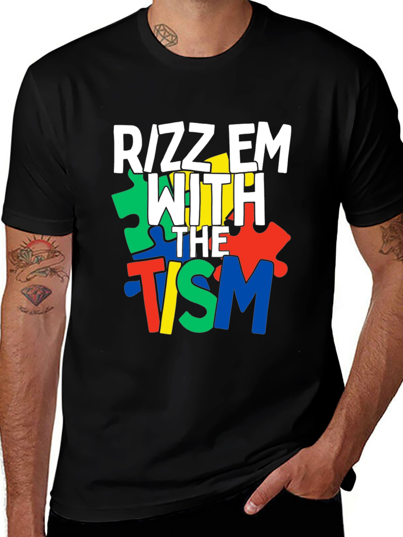 Rizz Em With The Tism Autism Awareness Tee