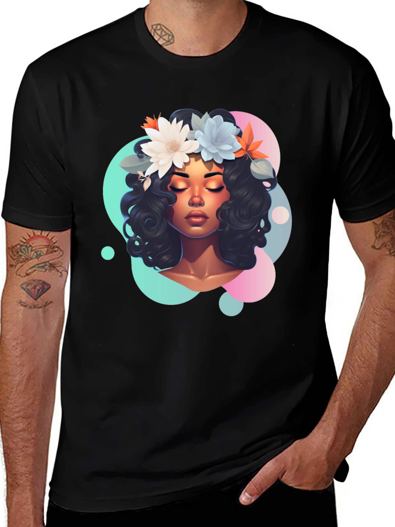 Variant 5 of Floral Dream T-Shirt - Women's Graphic Tee