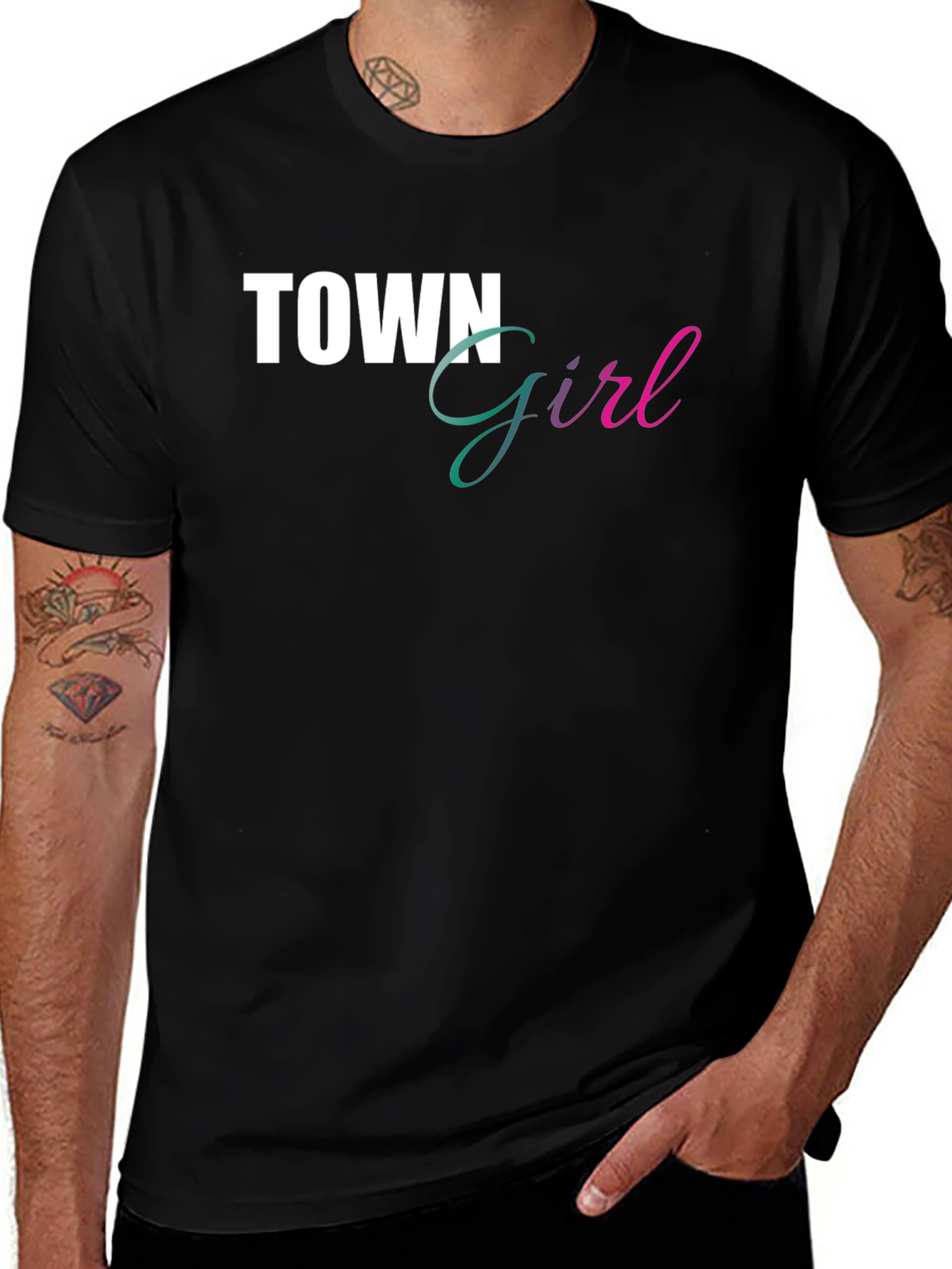 Variant 26 of Town Girl Graphic Tee - Casual Comfort