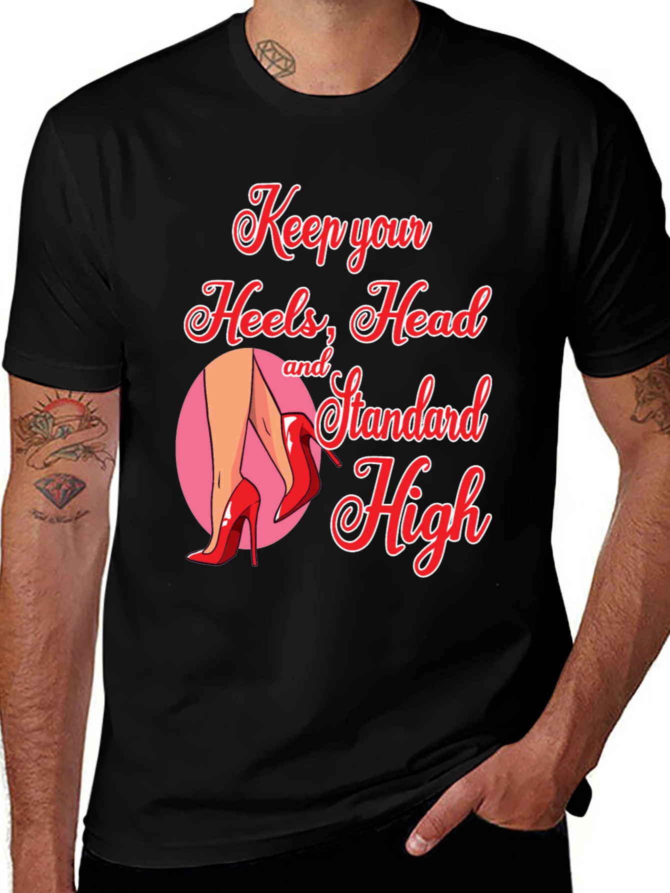 Variant 20 of Keep Heels Head Standard High Graphic Tee