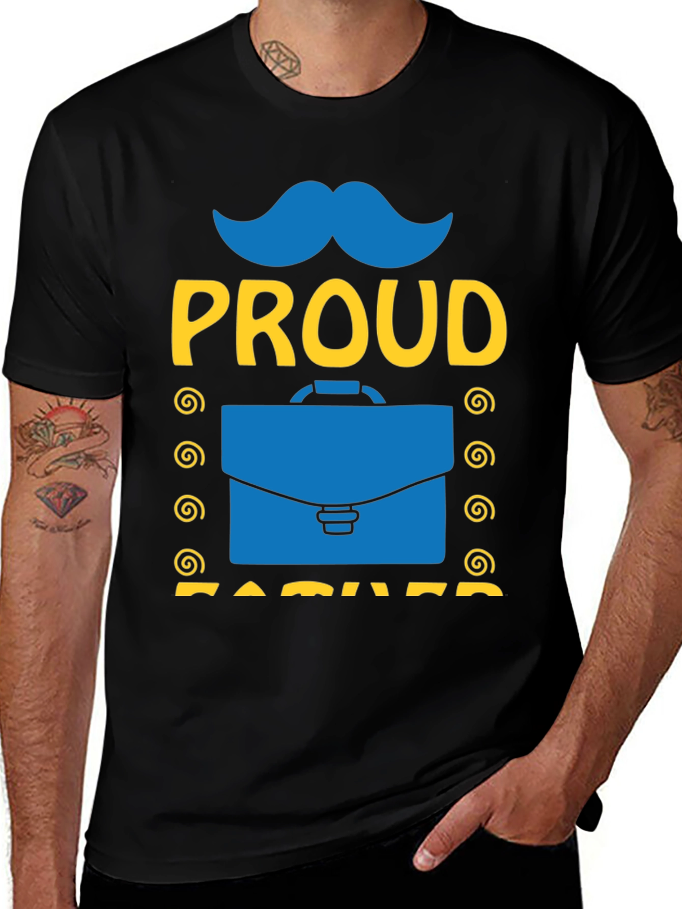 Variant 6 of Proud Dad Graphic T-Shirt - Black