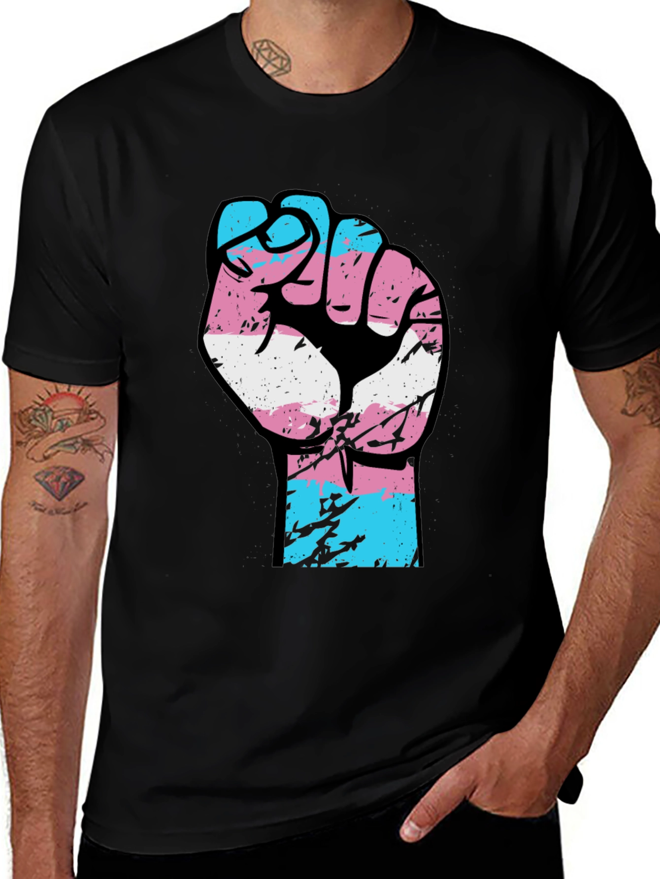 Variant 22 of Transgender Pride Fist T-Shirt