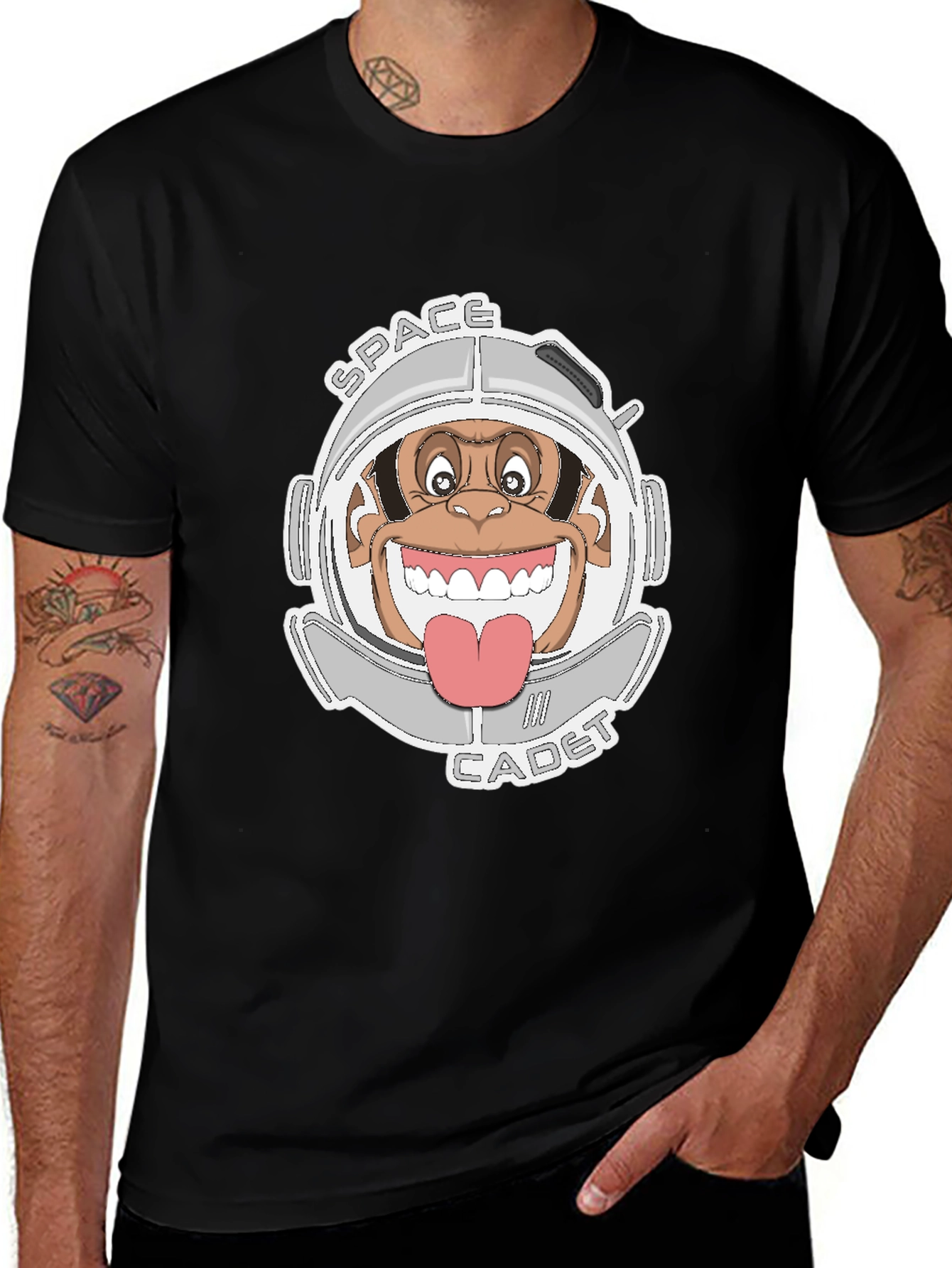 Variant 29 of Space Cadet Monkey Graphic T-Shirt - Black
