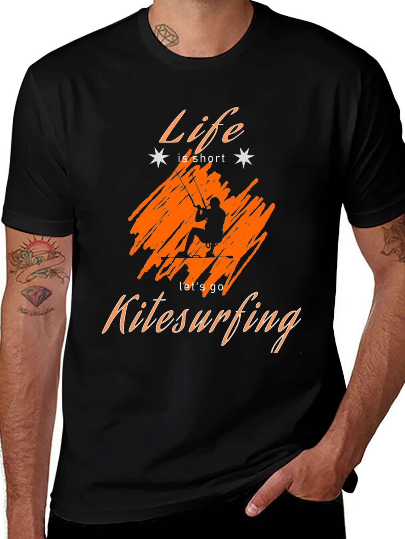 Variant 26 of Life is Short Kitesurfing Graphic T-Shirt