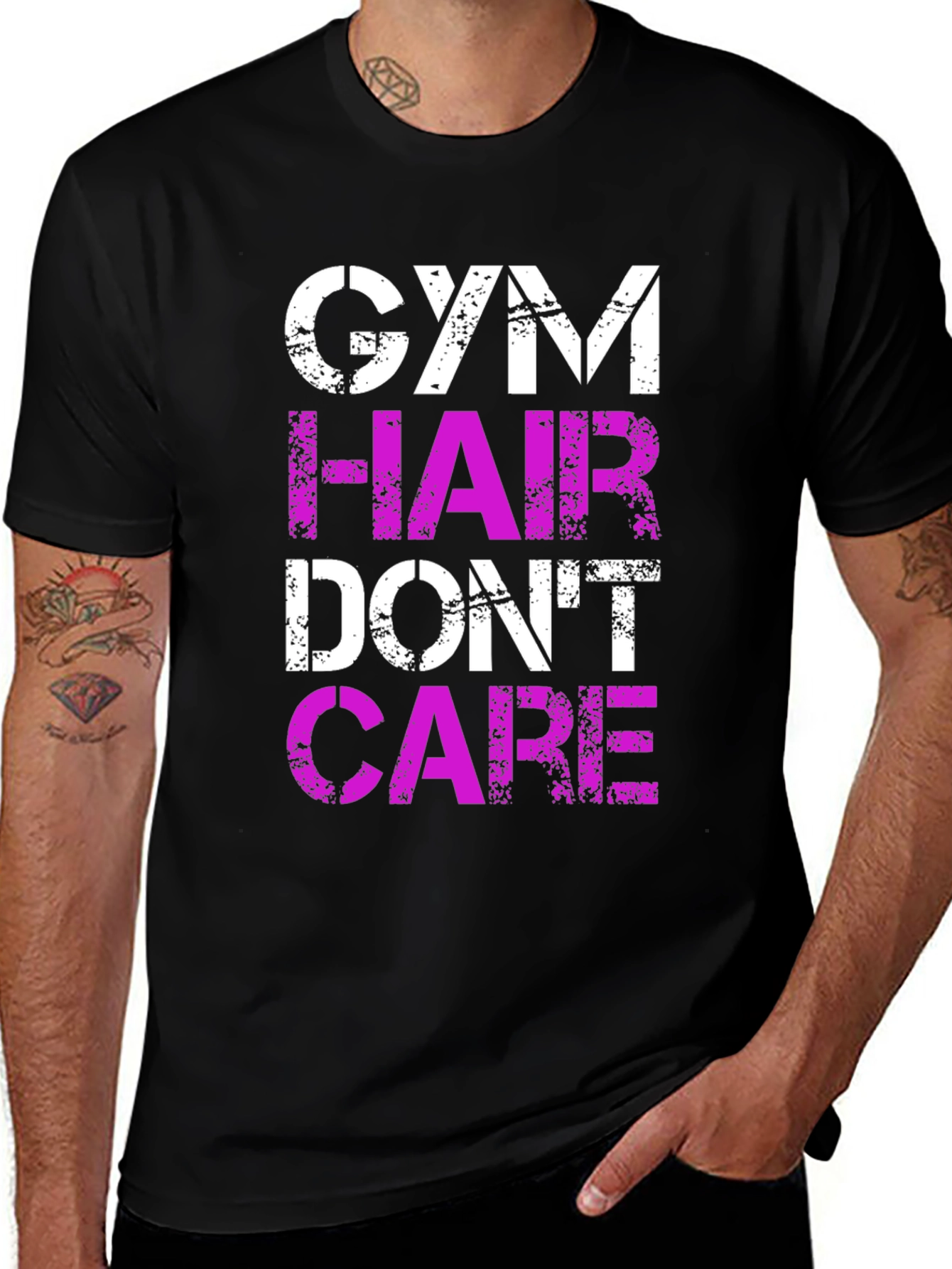 Gym Hair Don't Care Graphic Tee