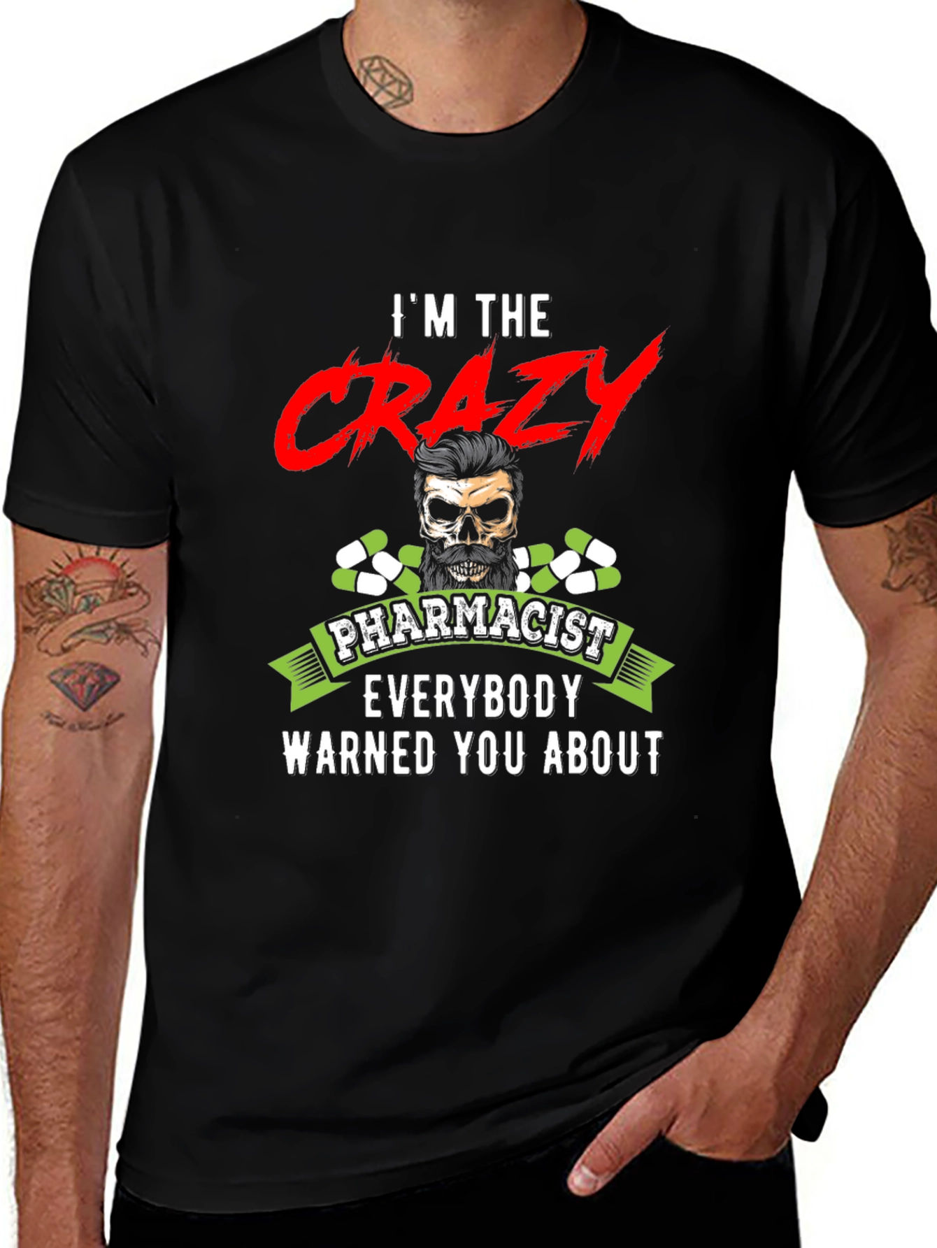 Variant 3 of Crazy Pharmacist Graphic T-Shirt