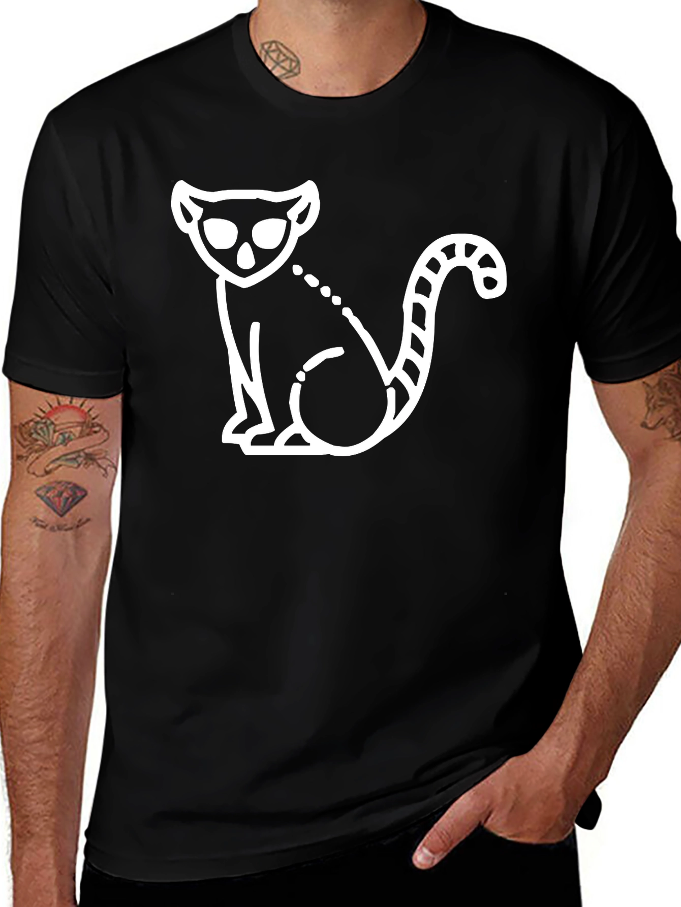 Variant 28 of Lemur Graphic T-Shirt - Cool Animal Tee